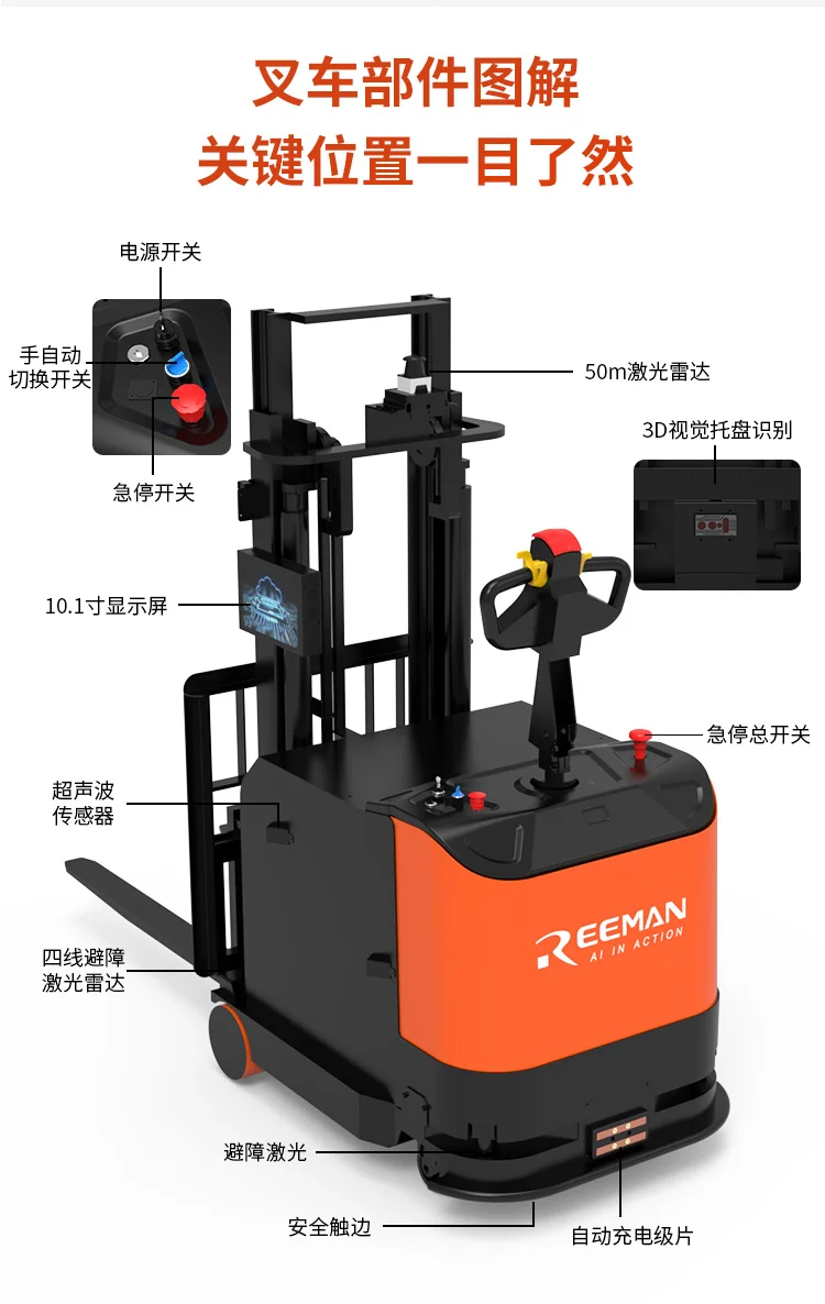 悍马无人叉车机器人 product detail