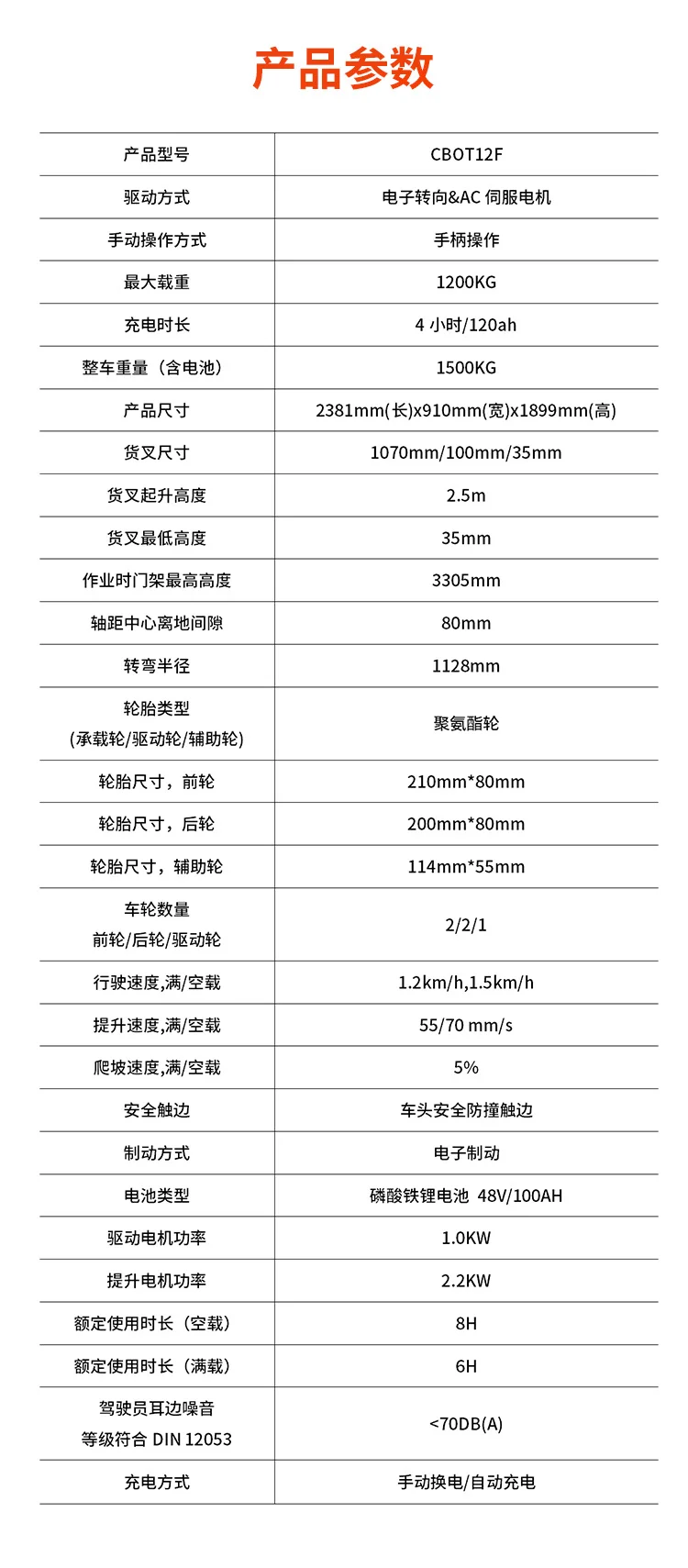 悍马无人叉车机器人 product detail